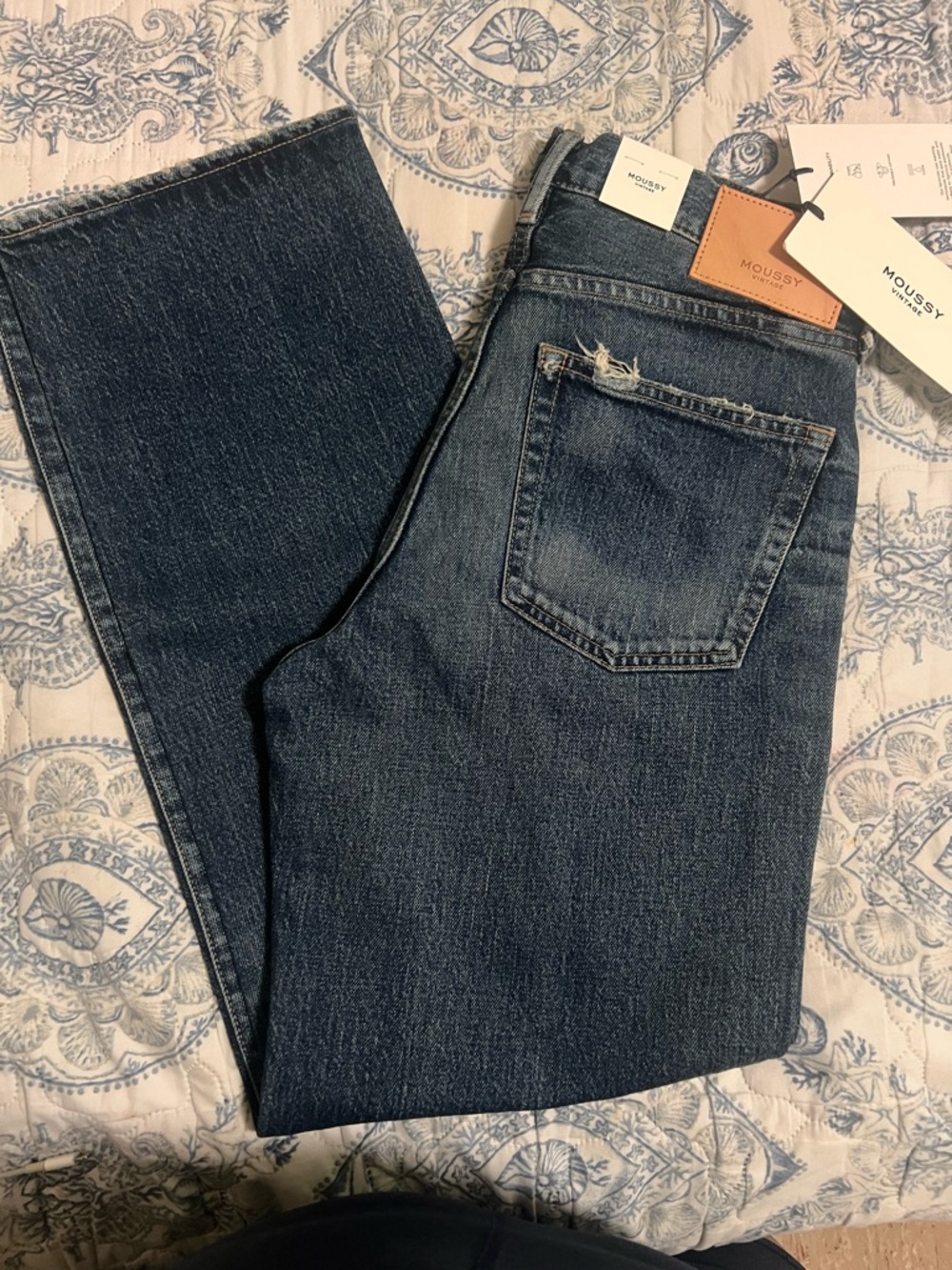 Moussy Men's Dark Indigo Straight Jeans